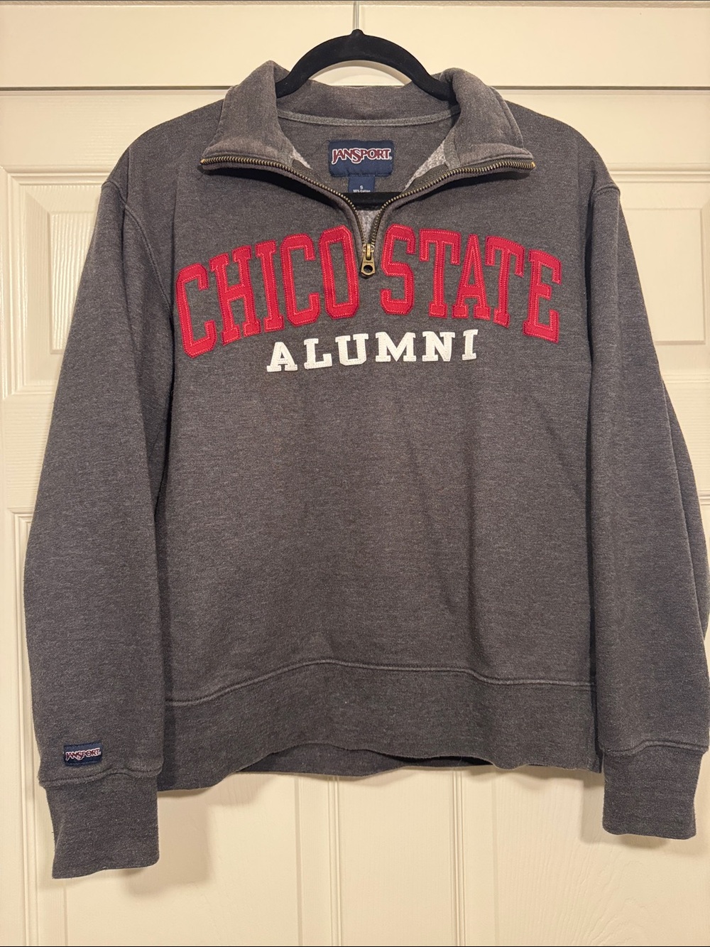 Jansport Gray Quarter-Zip Chico State Alumni Sweatshirt